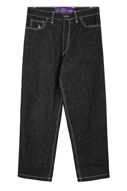 Always Heavy Duty Baggy Denim Pant Black - BONKERS