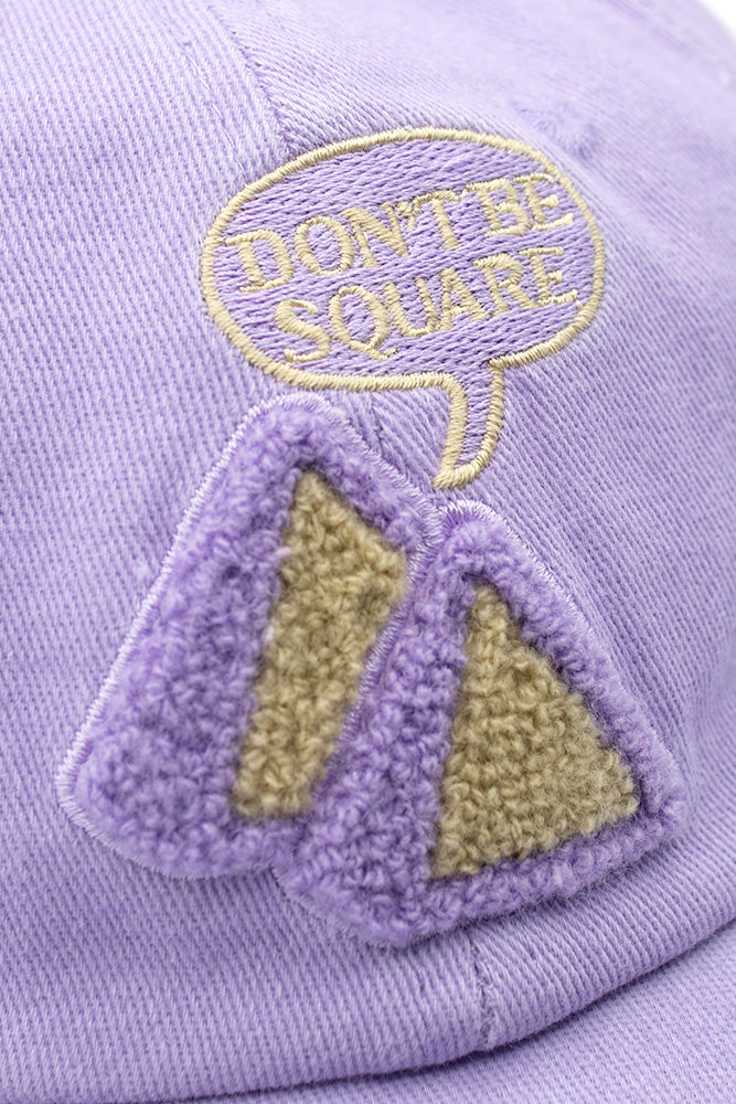 Aries Don't Be Square 6 Panel Cap Lilac - BONKERS