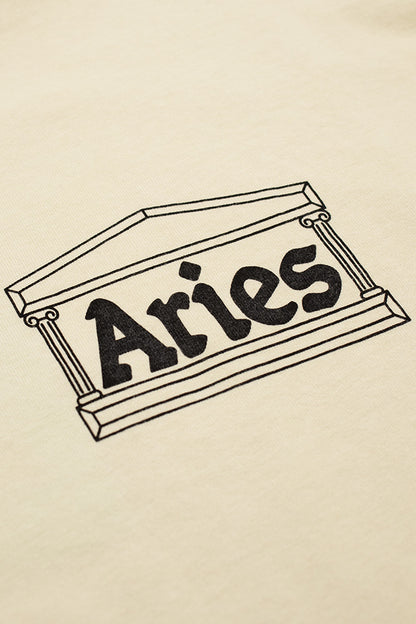 Aries Temple Longsleeve T-Shirt Alabaster - BONKERS