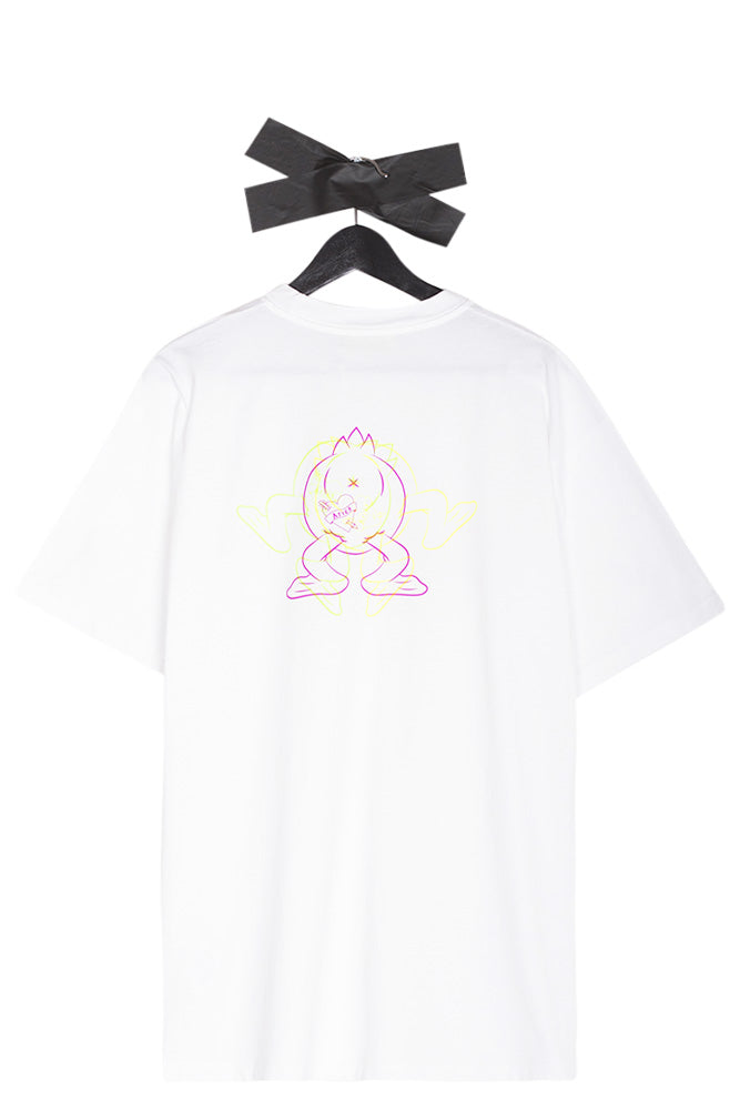 Aries Trippy Aye Duck T-Shirt White - BONKERS