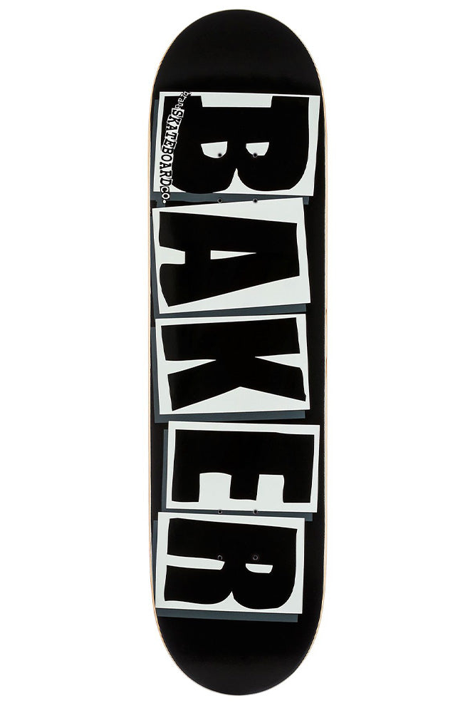 Baker Brand Logo Deck 8,0" (O.G. Shape Black / White) - BONKERS