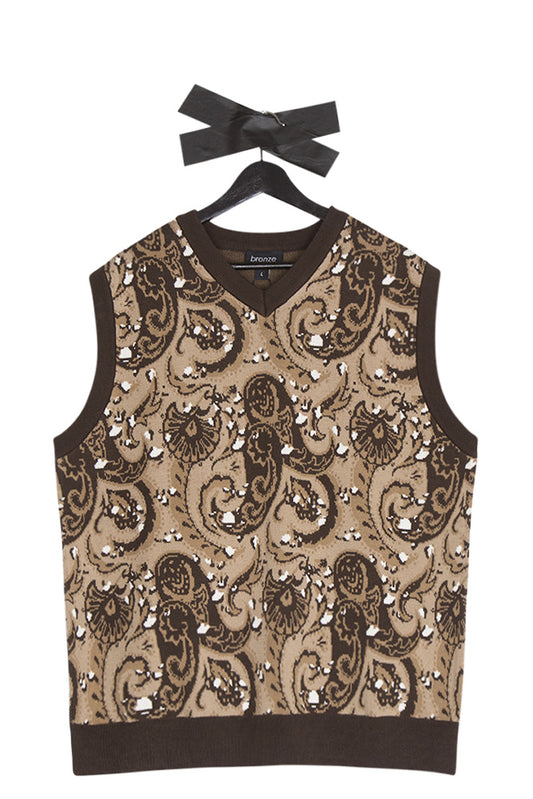 Bronze 56K Paisley Vest Tan - BONKERS