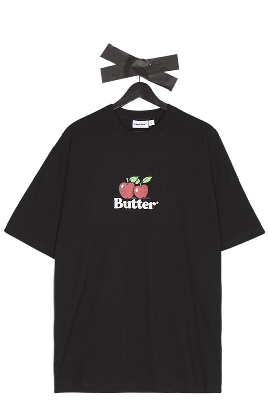 Butter Goods Apples Logo T-Shirt Black - BONKERS