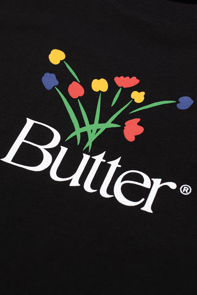 Butter Goods Bouquet T-Shirt Black - BONKERS