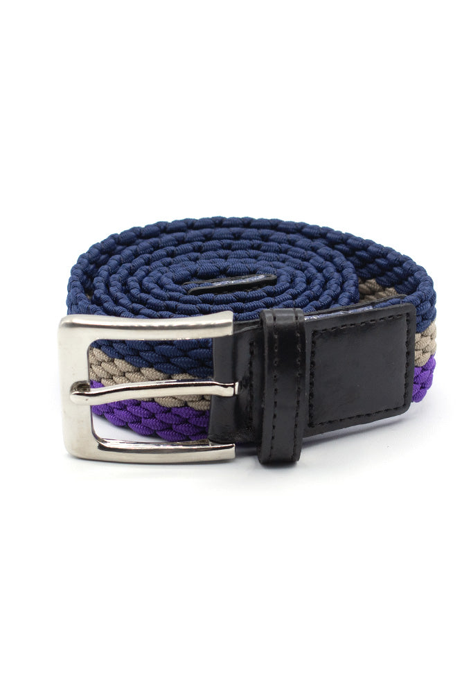 Butter Goods Braided Belt Navy / Khaki / Purple - BONKERS