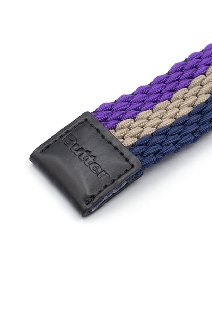 Butter Goods Braided Belt Navy / Khaki / Purple - BONKERS