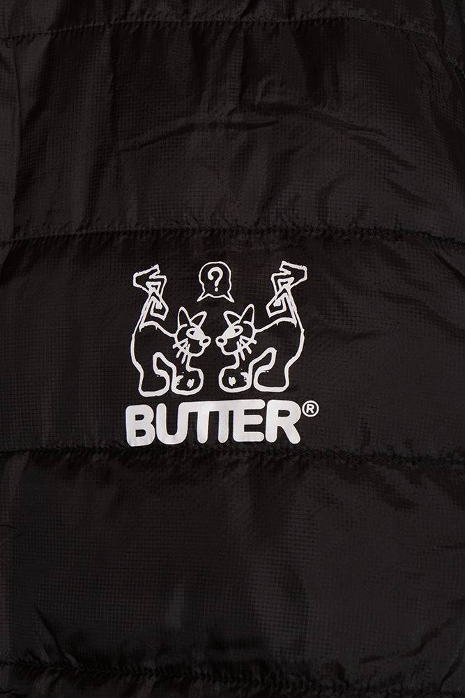 Butter Goods Jun Reversible Puffer Jacket Black - BONKERS