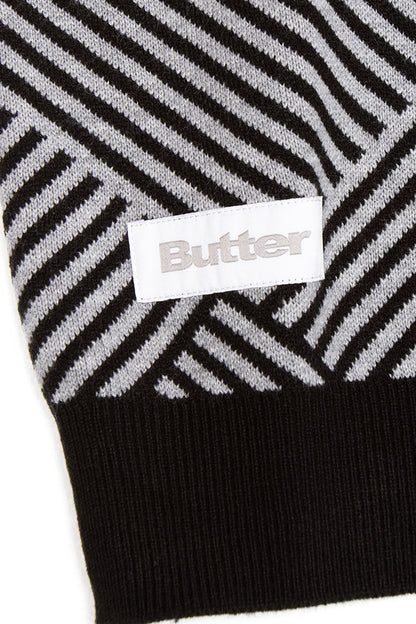 Butter Goods Parquet Knit Vest Black / Grey - BONKERS