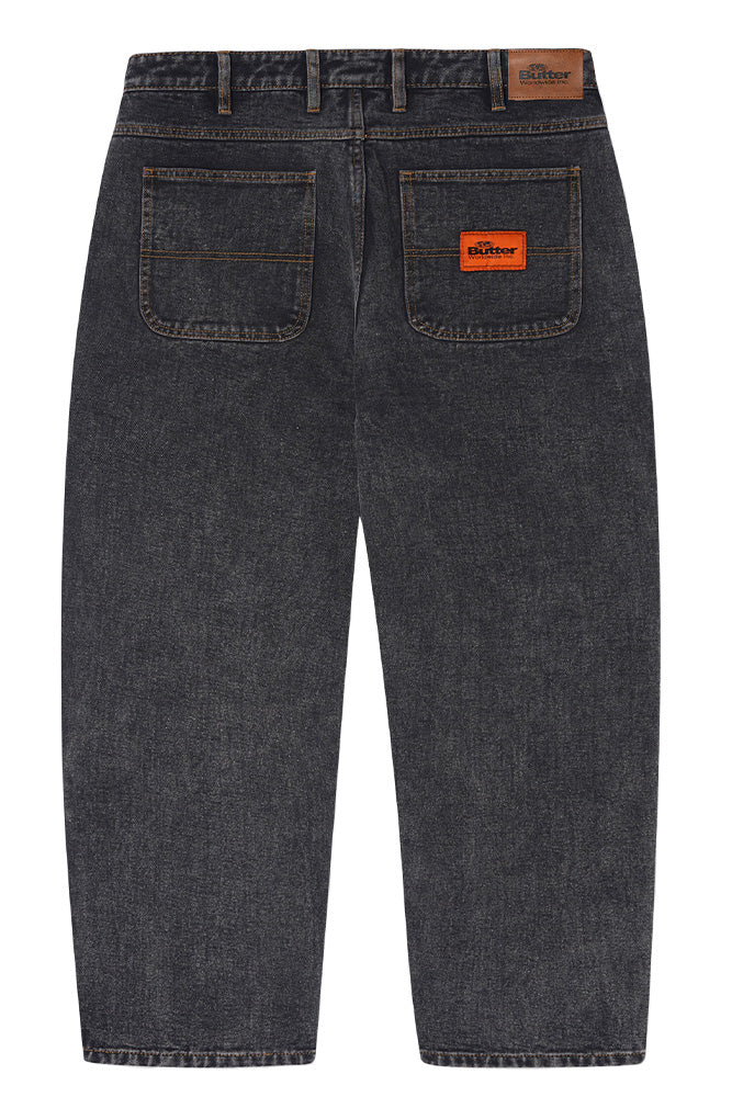 Butter Goods Santosuosso Denim Baggy Pants Gun Metal - BONKERS