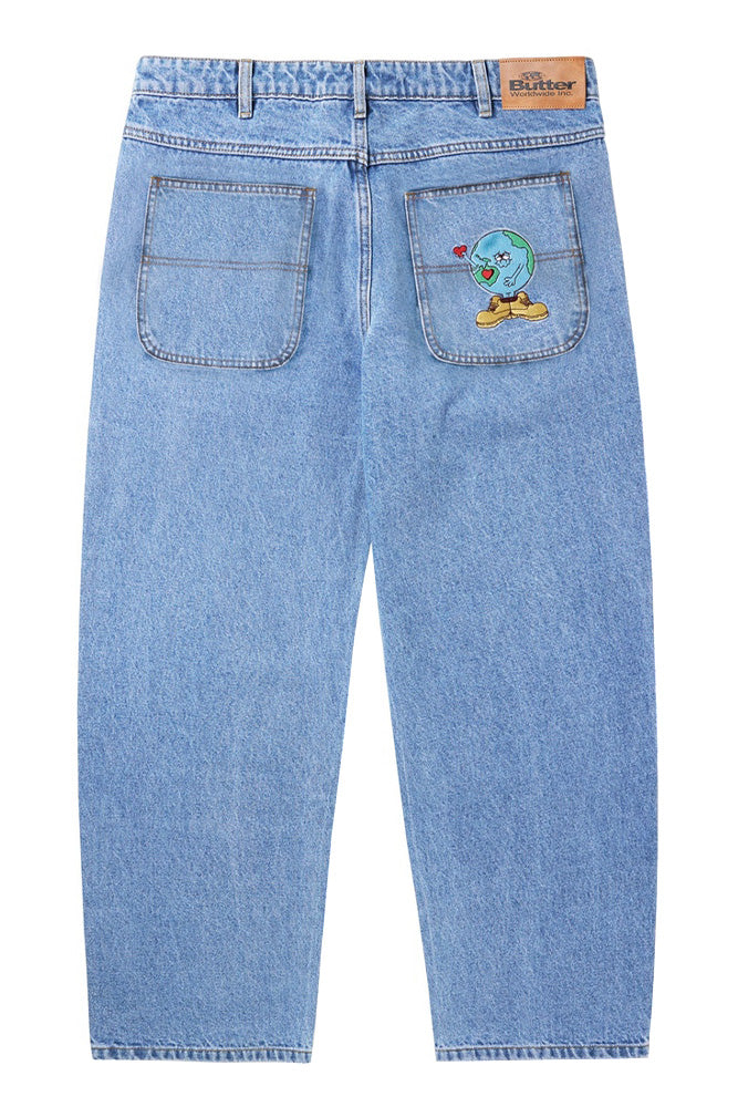 Butter Goods Timbo Denim Baggy Pant Washed Indigo - BONKERS