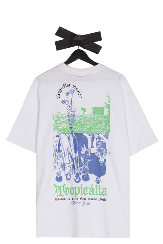 Butter Goods Tropicalia T-Shirt White - BONKERS