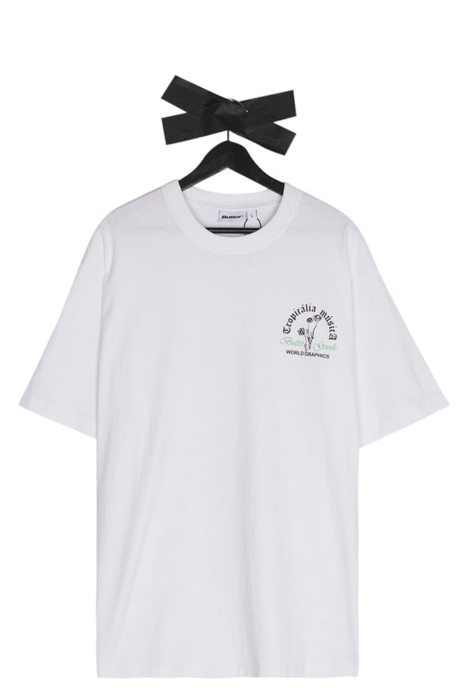 Butter Goods Tropicalia T-Shirt White - BONKERS