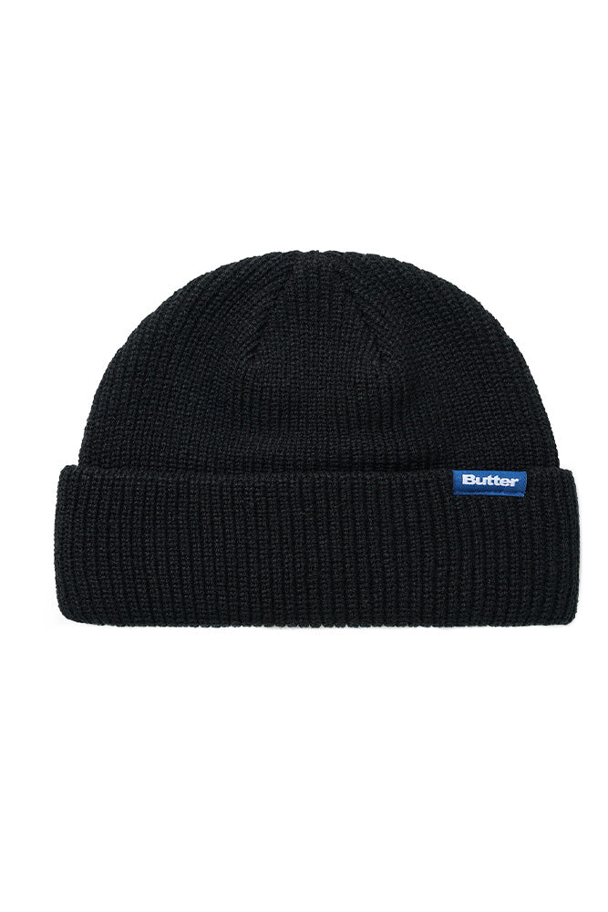 Butter Goods Wharfie Beanie Black (Blue Label) - BONKERS