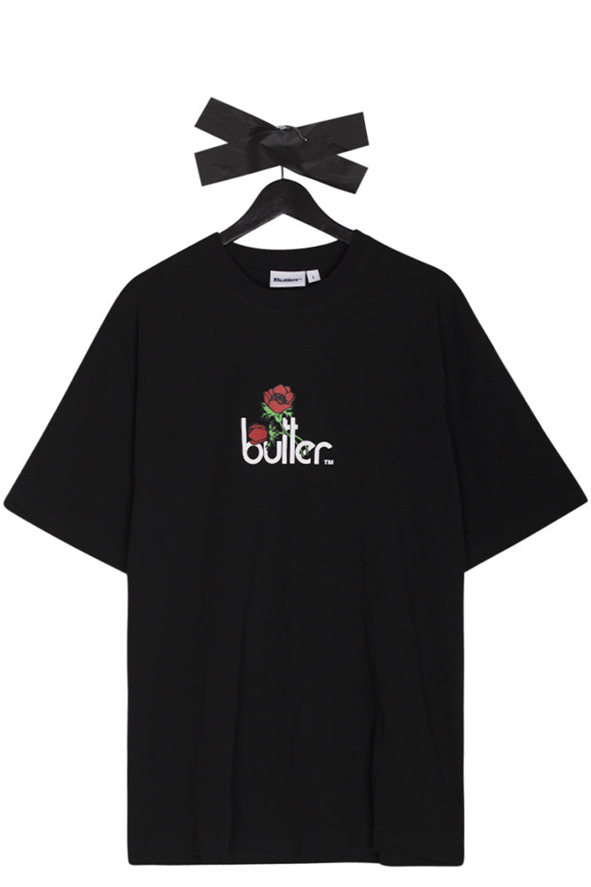 Butter Goods Windflowers T-Shirt Black - BONKERS