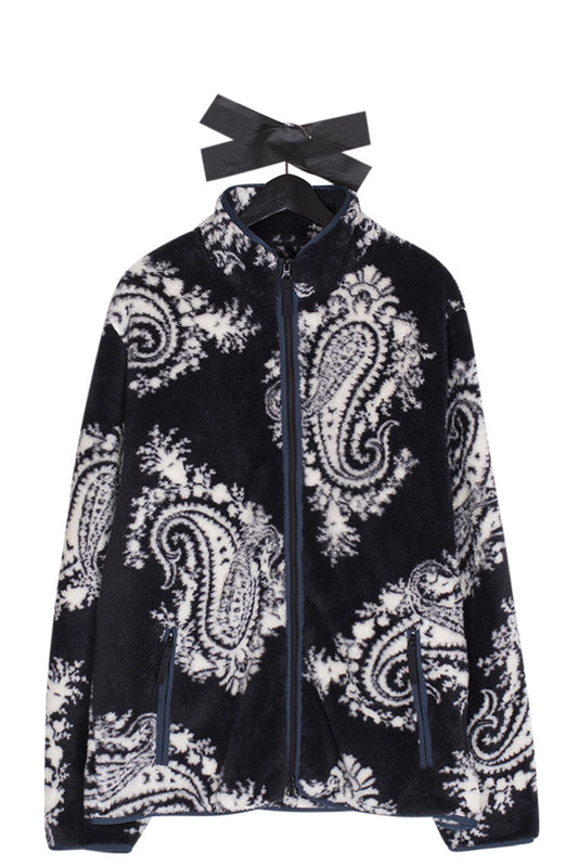 Carhartt WIP Jebson Sweat Jacket Paisley Big Print / Black / Squid - BONKERS