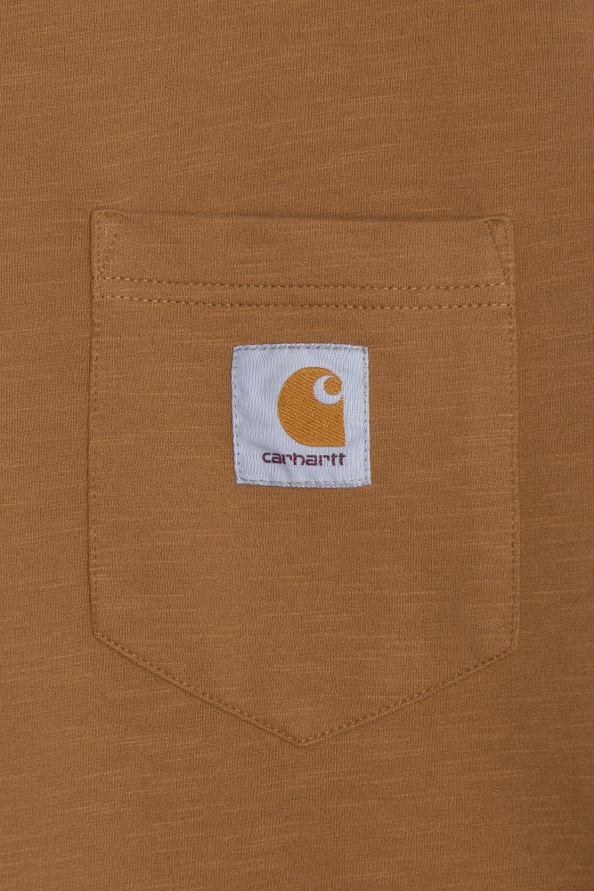 Carhartt WIP X Quartersnacks Logo Longsleeve T-Shirt Hamilton Brown Heather - BONKERS