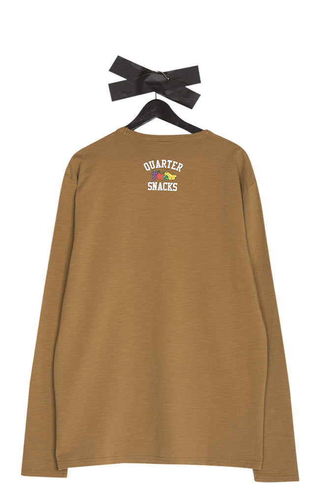 Carhartt WIP X Quartersnacks Logo Longsleeve T-Shirt Hamilton Brown Heather - BONKERS