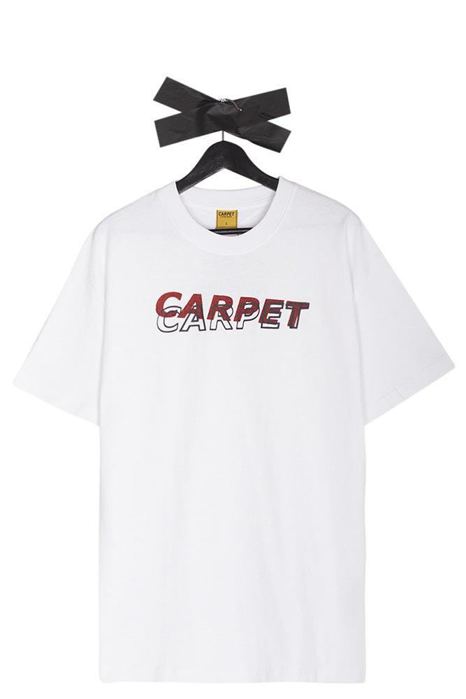 Carpet Company Misprint T-Shirt White (Red Print) - BONKERS