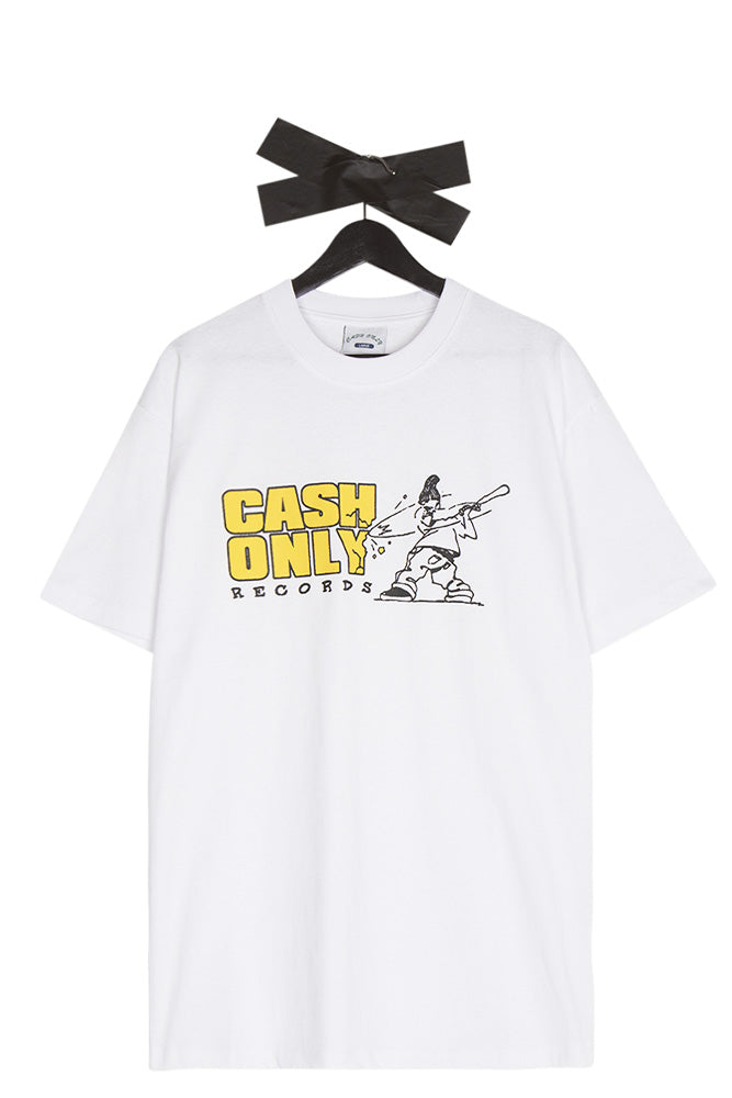 Cash Only Baseball T-Shirt White - BONKERS