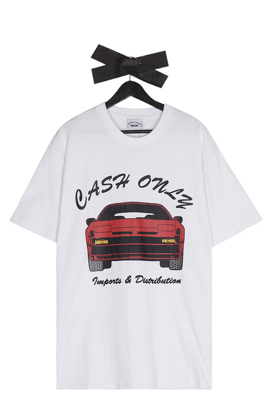 Cash Only Car T-Shirt White - BONKERS