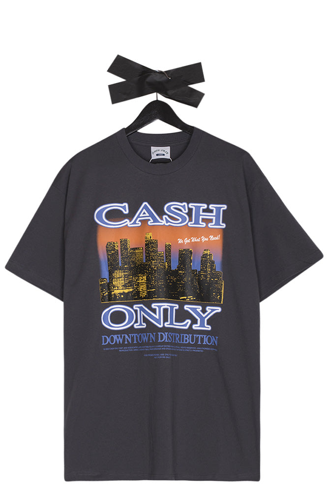 Cash Only City T-Shirt Charcoal - BONKERS