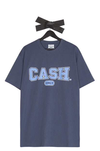 Cash Only College T-Shirt Denimblue - BONKERS