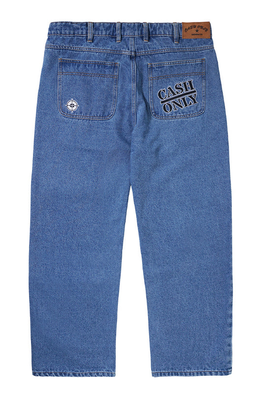 Cash Only Enemy Baggy Jeans Washed Indigo - BONKERS