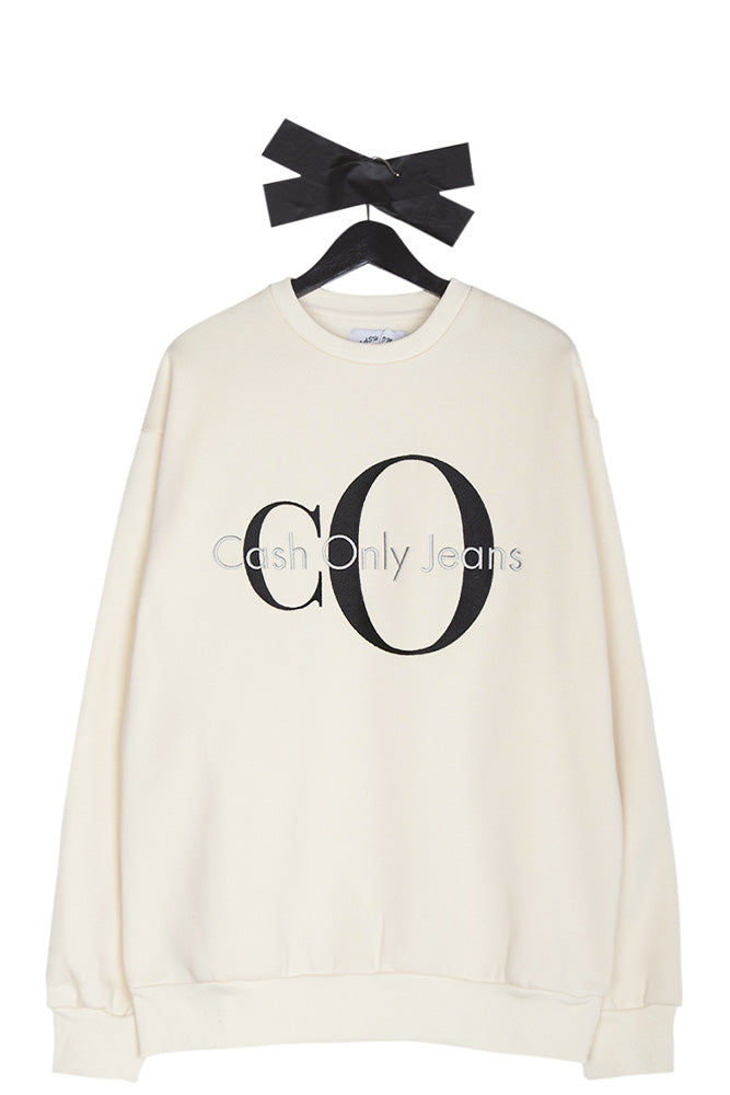 Cash Only Jeans Crewneck Cream - BONKERS