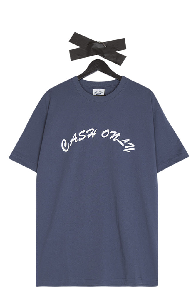 Cash Only Logo T-Shirt Denimblue - BONKERS