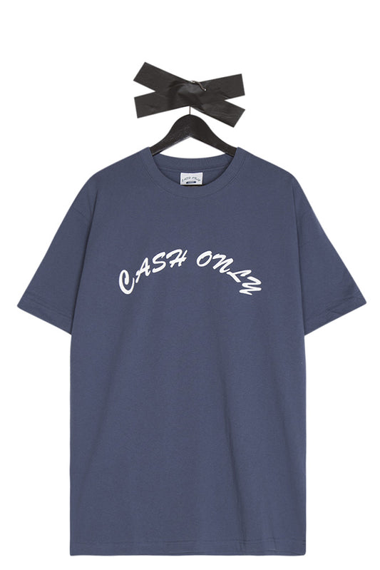 Cash Only Logo T-Shirt Denimblue - BONKERS