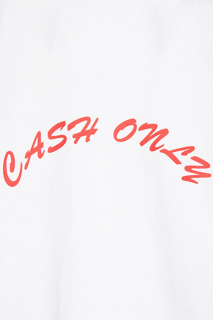 Cash Only Logo T-Shirt White - BONKERS