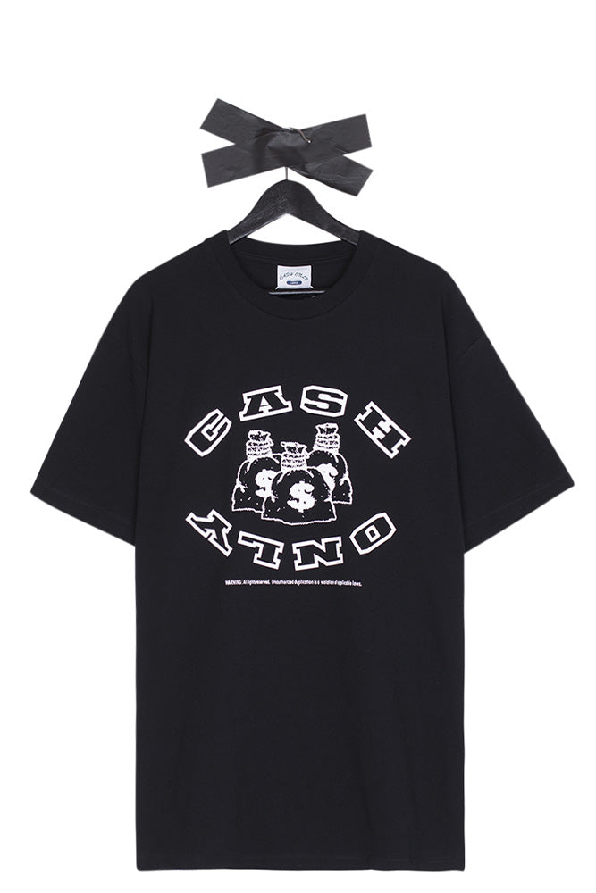 Cash Only Money Bag T-Shirt Black - BONKERS