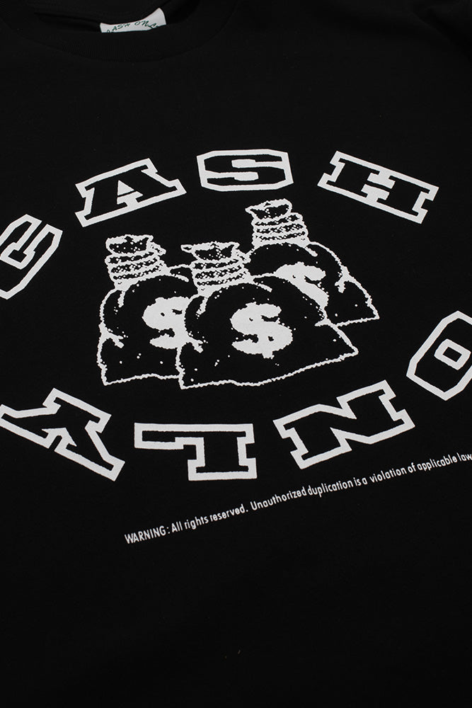 Cash Only Money Bag T-Shirt Black - BONKERS
