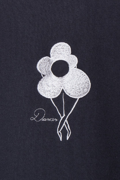 Dancer Flower Logo Crewneck Dark Navy - BONKERS