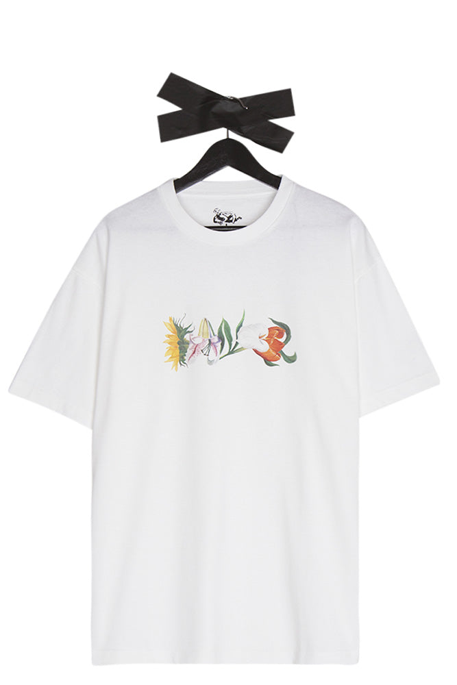 Dancer Mixed Flowers T-Shirt White - BONKERS