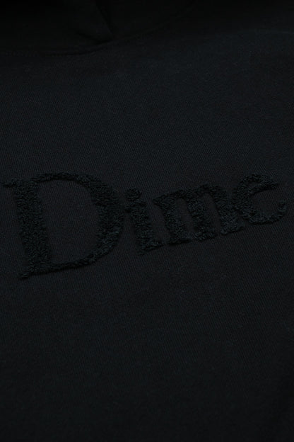 Dime Classic Chenille Logo Hoodie Black - BONKERS