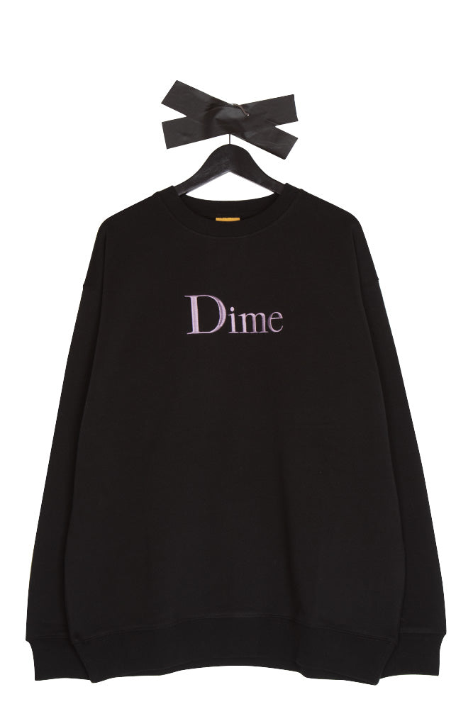 Dime Classic Logo Crewneck Black - BONKERS