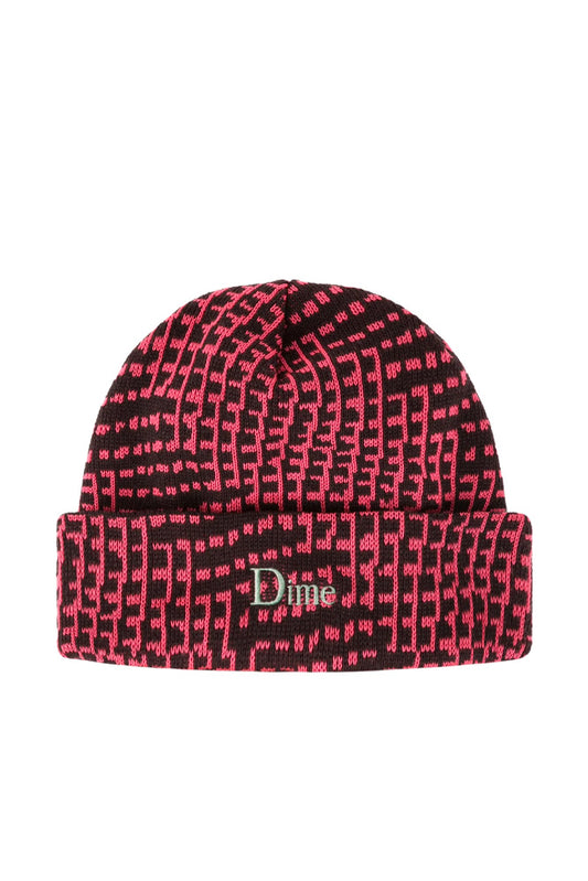 Dime Classic Logo Warp Beanie Raspberry - BONKERS