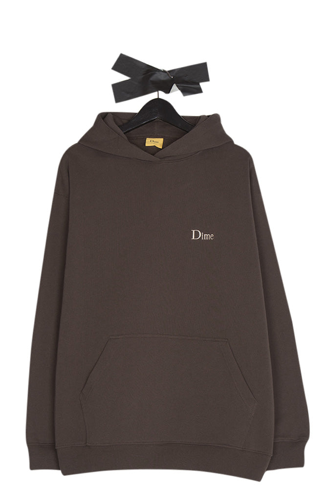 Dime Classic Small Logo Hoodie Walnut - BONKERS