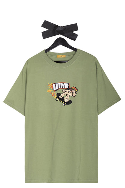 Dime Decker T-Shirt Moss - BONKERS