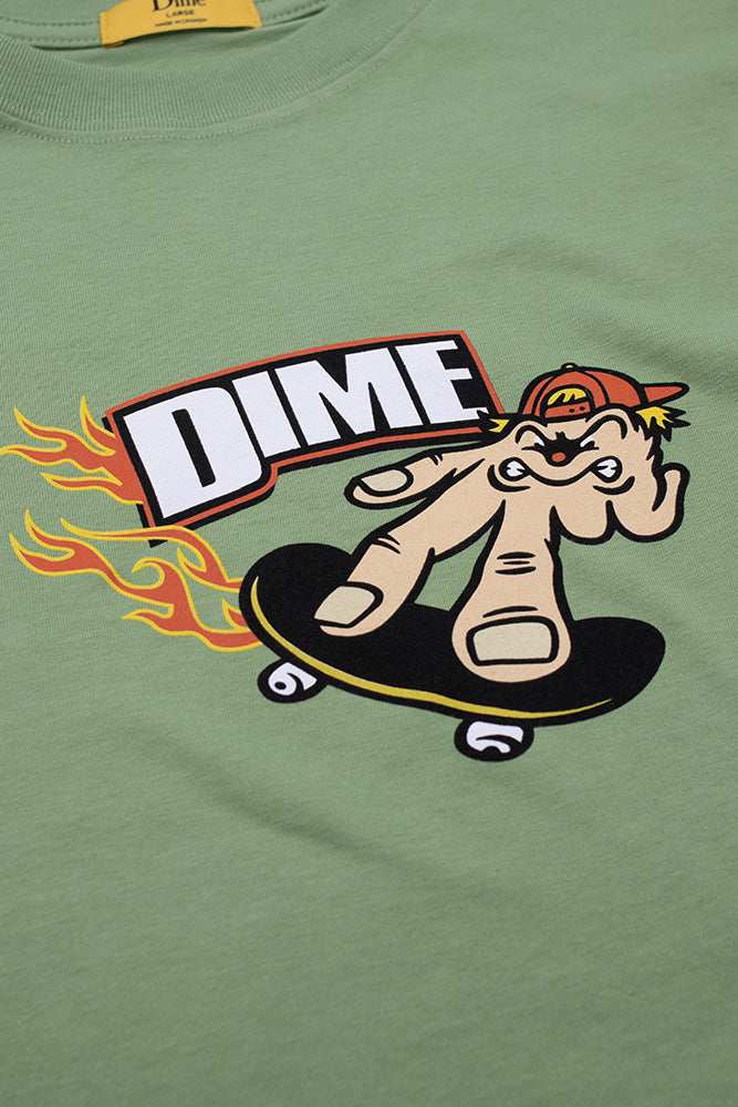 Dime Decker T-Shirt Moss - BONKERS