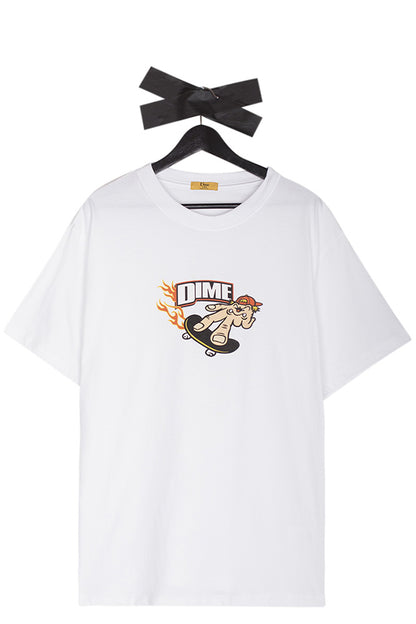 Dime Decker T-Shirt White - BONKERS