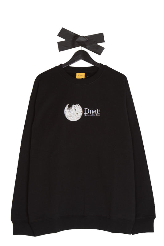 Dime Dimepedia Crewneck Black - BONKERS