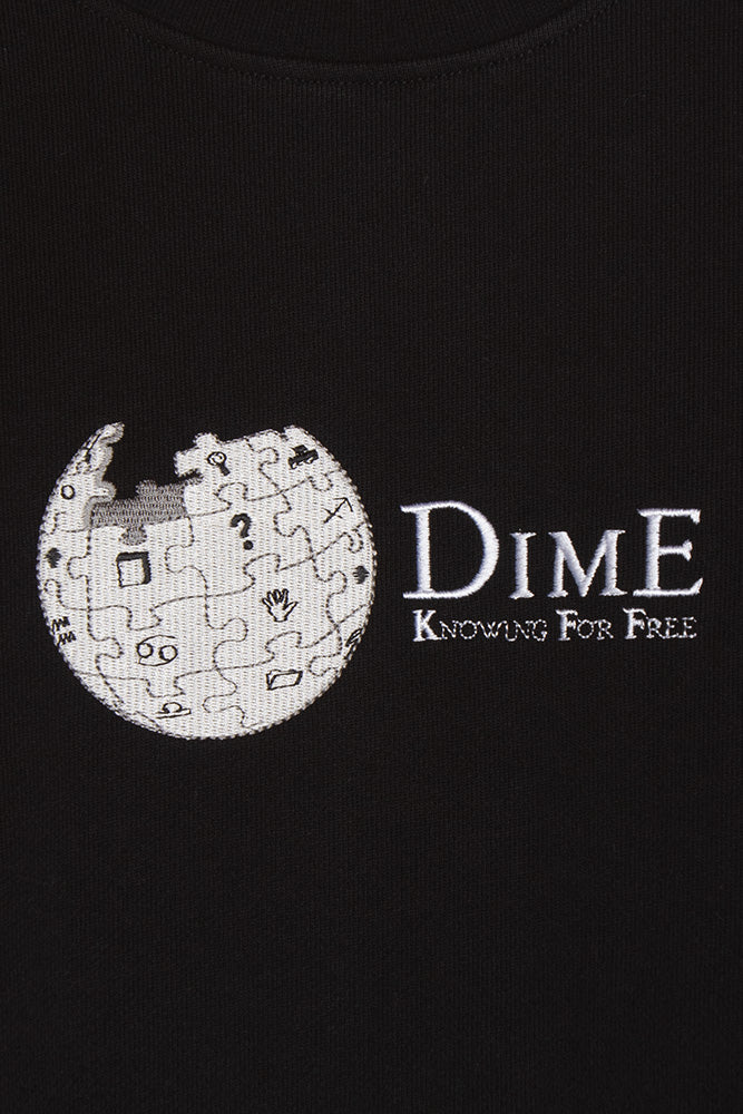 Dime Dimepedia Crewneck Black - BONKERS