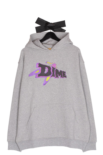 Dime Encino Chenille Hoodie Heather Grey - BONKERS