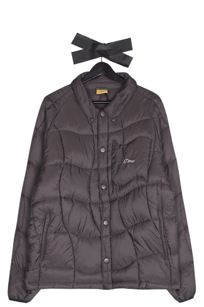 Dime Midweight Wave Puffer Jacket Espresso - BONKERS