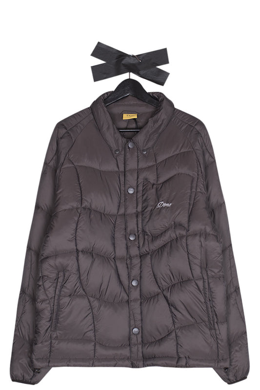 Dime Midweight Wave Puffer Jacket Espresso - BONKERS