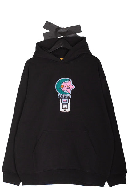 Dime Nightlight Chenille Hoodie Black - BONKERS