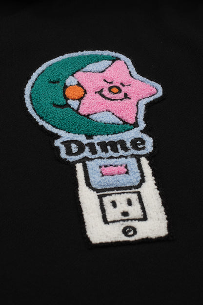 Dime Nightlight Chenille Hoodie Black - BONKERS