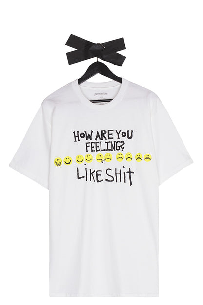 Fucking Awesome How Are You Feeling T-Shirt White - BONKERS